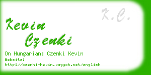 kevin czenki business card